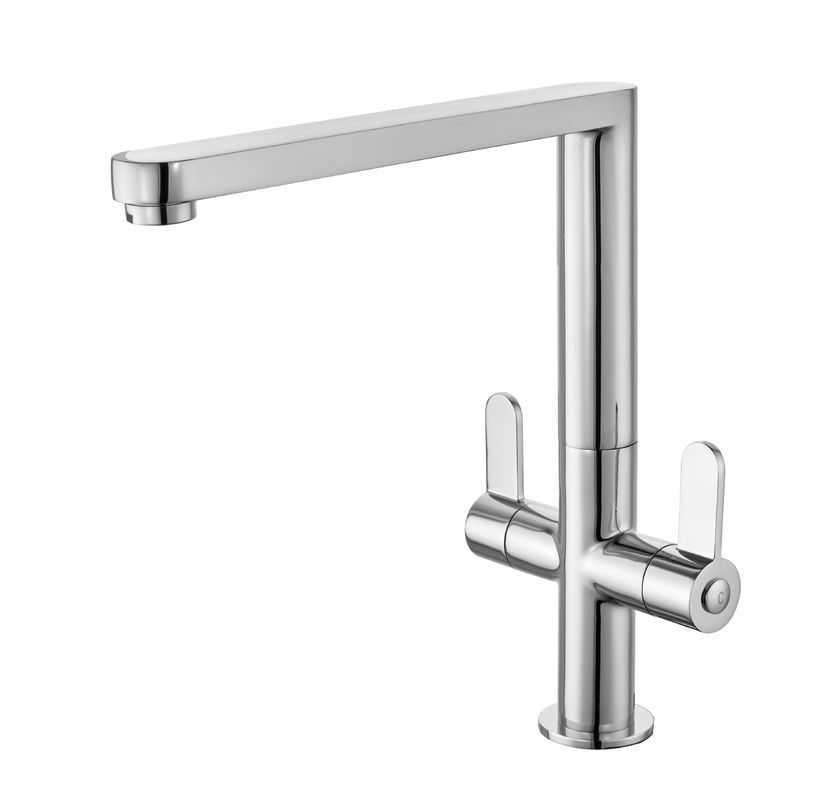 Functional Kitchen Mixer Faucet Long Lasting Chrome Color