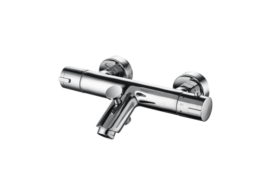 Contemporary bathroom Thermostatic Bath Mixer Chrome Brass 270 mm Length T8086