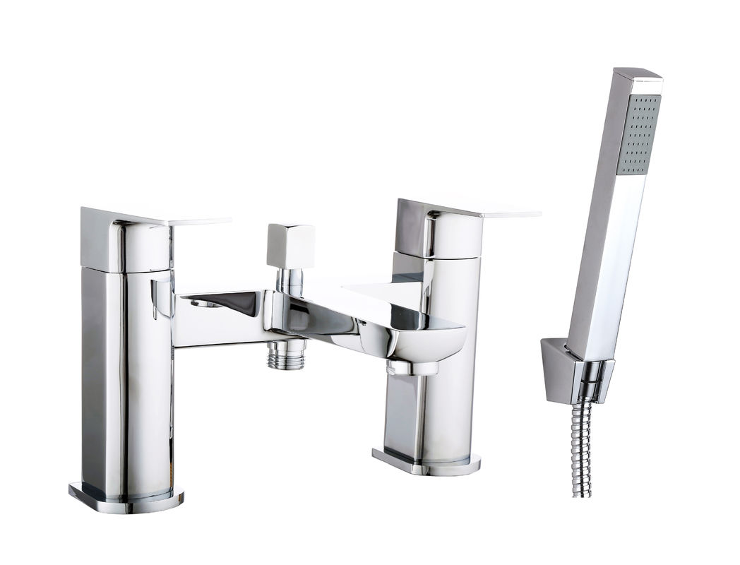 Chrome Finish Bath Shower Mixer Smooth Operation Ceramic Valve