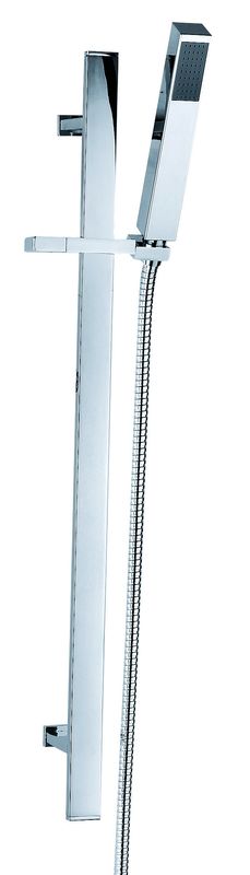 Height 685 Mm Adjustable Shower Rail Slider Chrome Polishing SH903