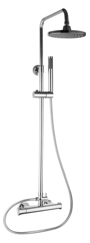 Brass Thermostatic Shower Tap Hot And Cold Water Faucet With Diverter S1012
