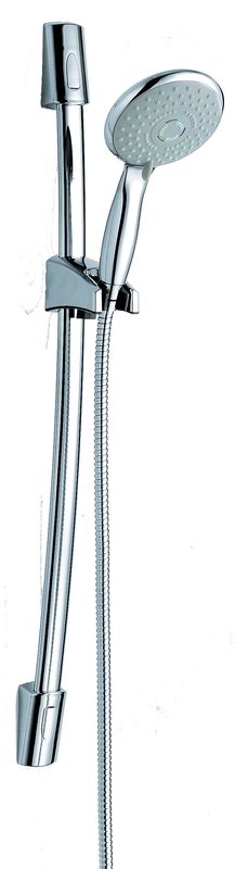 Modern Chrome Bath Shower Mixer With Slider Rail 740 mm Height SH908