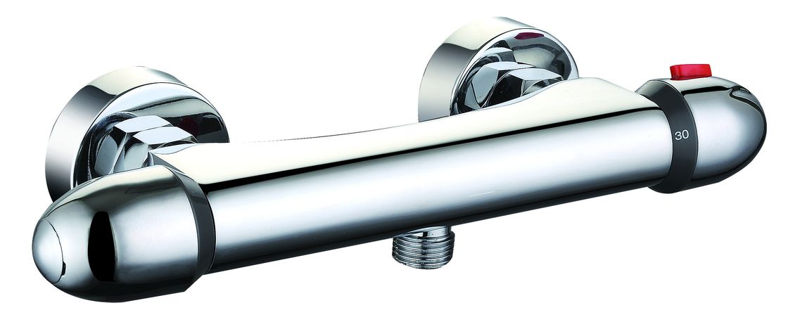 Polished Hot And Cold Basin Mixer with Thermostatic Valve Operation T80818