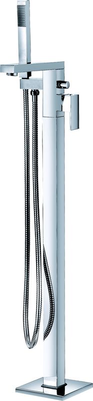 Chrome Modern Floor Standing Bath Shower Mixer For Bathroom T8530