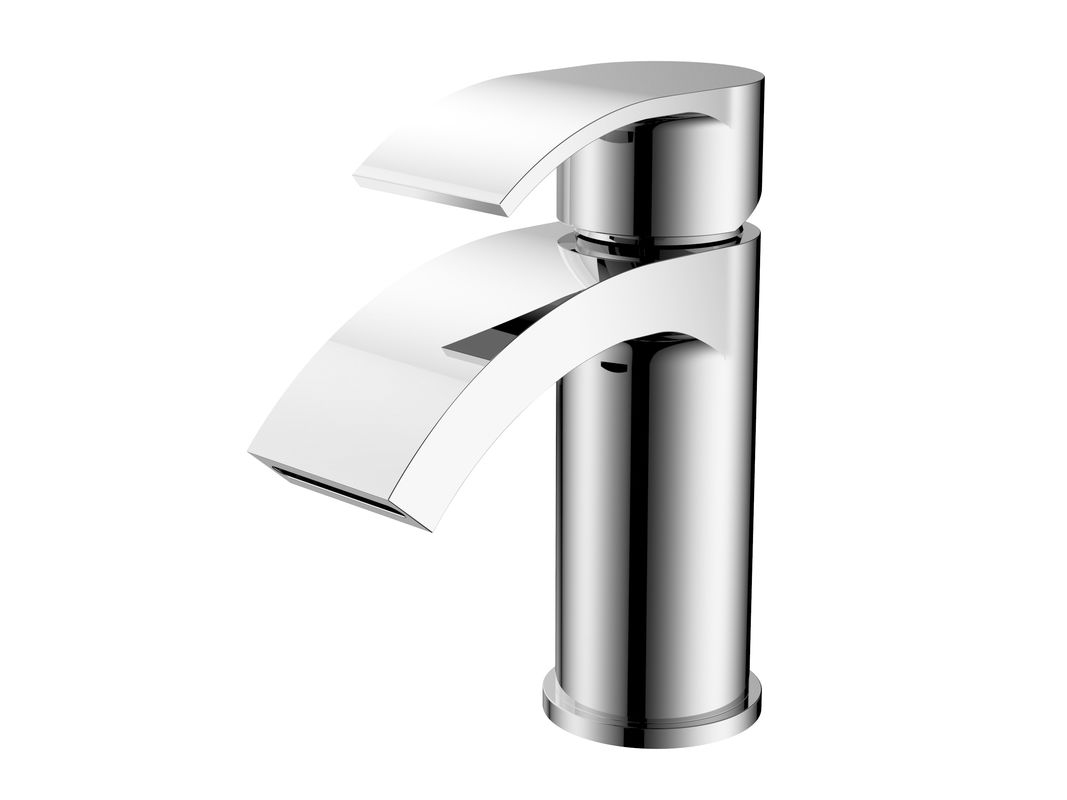 Modern Style Chrome Finish Brass Basin Mixer Faucet For Bathroom T8882W