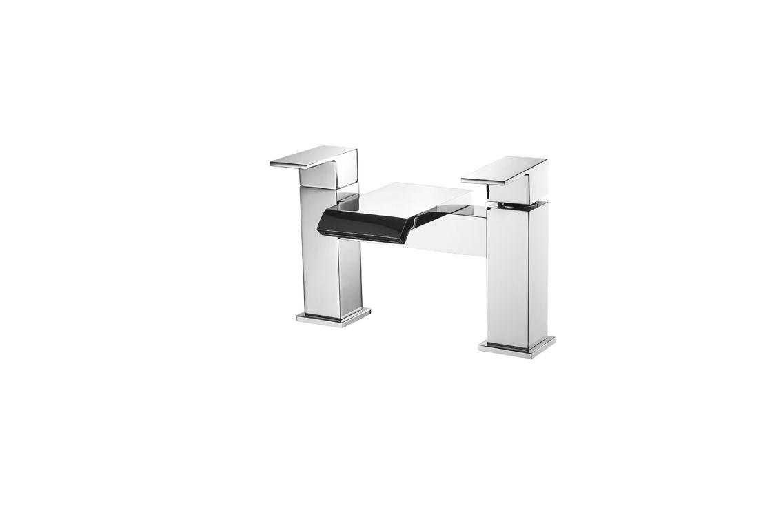 Brass Bath Shower Mixer Faucet With Double Handles For Bathroom T8674