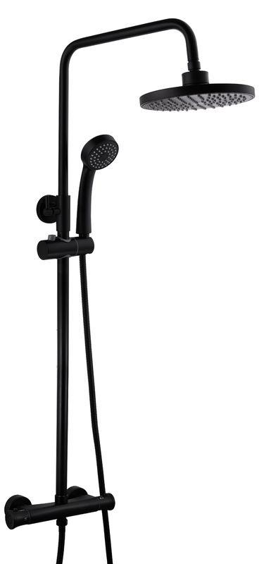 Black Finish Thermostatic Shower Tap For Bathroom S1034 Contemporary