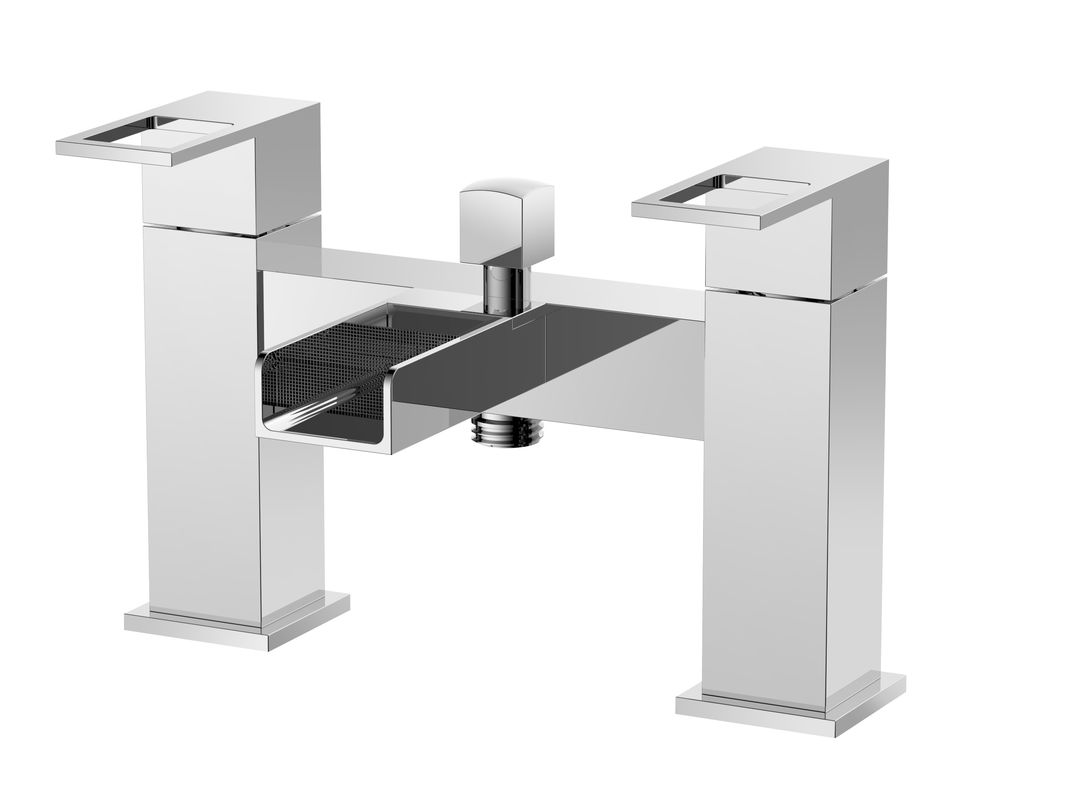 Chrome Finish Bath Shower Mixer Faucet with Double Handles T8441B