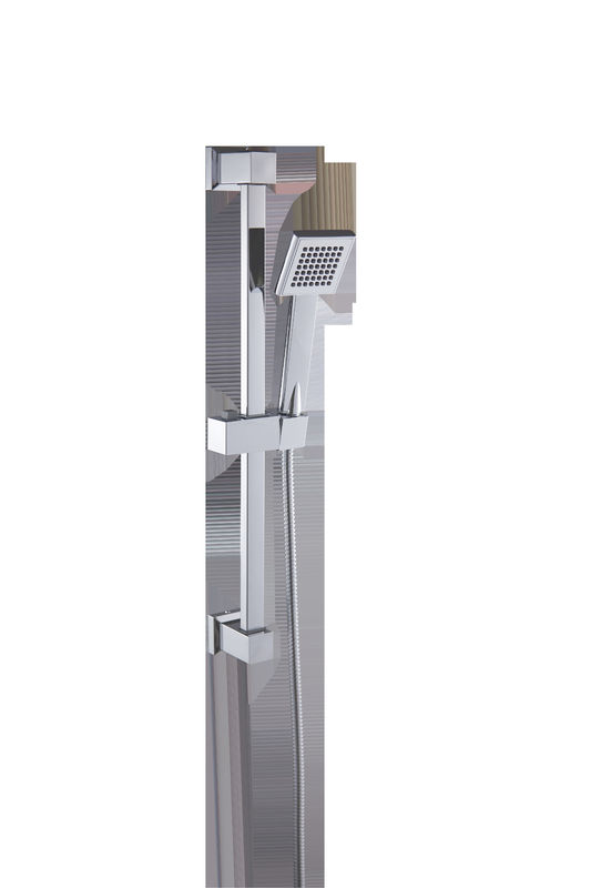 Modern Chrome Sliding Rail Shower Set Polished Brass Construction SH9012A