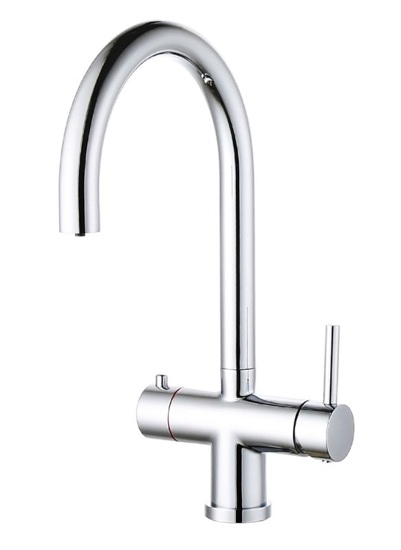 Chrome Brass Kitchen Mixer Faucet Single Hole Mount for Precise Water Control T9000