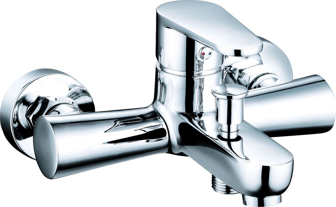 Brass Chrome Finish Bath Shower Mixer with Single Handle T2011