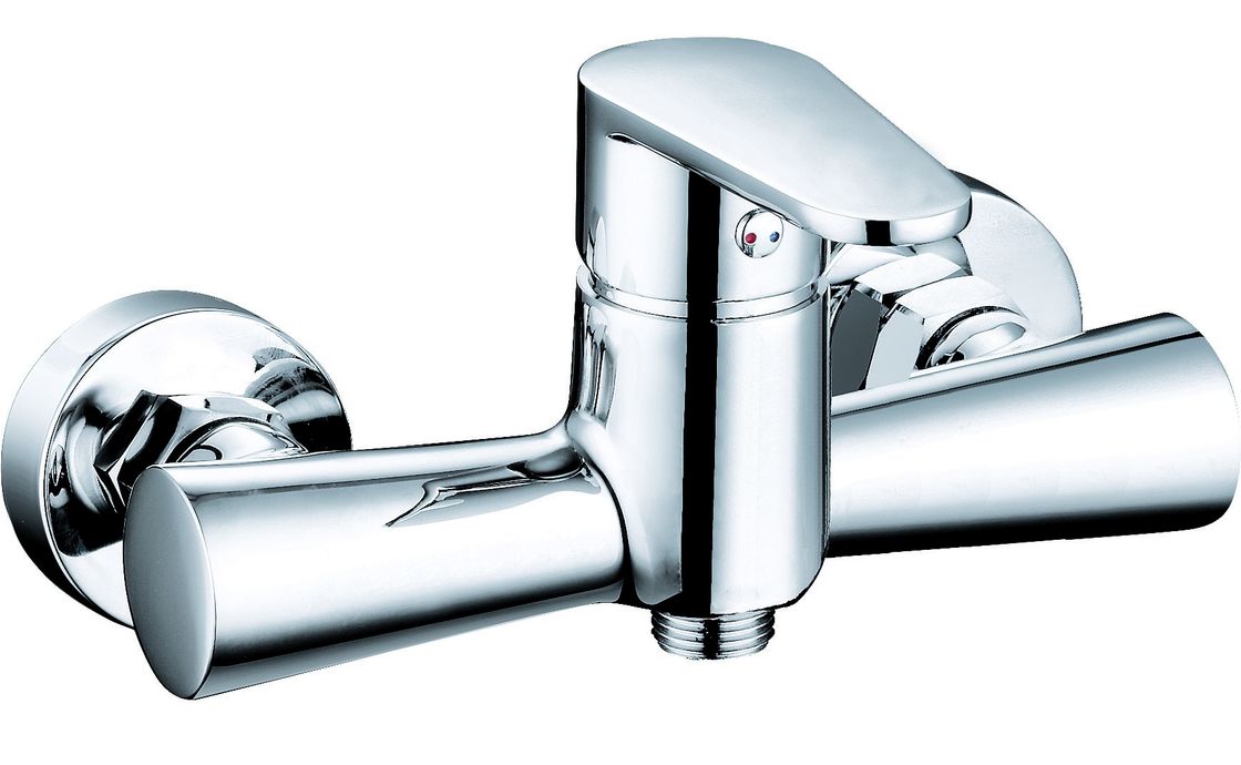 Brass Material Chrome Finish Modern Style Wall Mounted Shower Mixer T2014