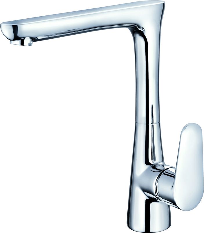 Brass Single Hole Kitchen Mixer Faucet Perfect for Chrome Kitchen Upgrade T2016