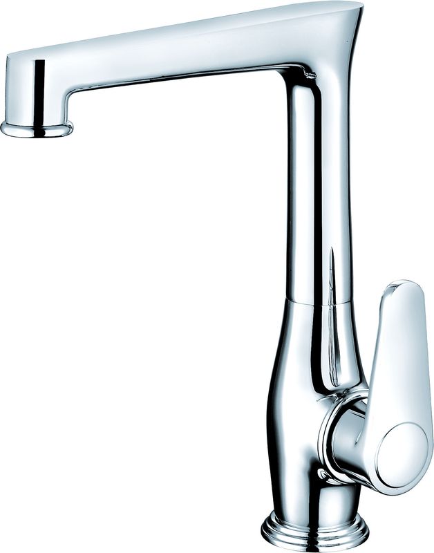 Chrome Brass Kitchen Mixer Faucet Single Hole for Kitchen Utility T2026