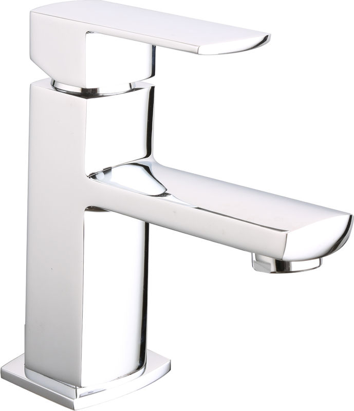 Brass Basin Mixer Faucet Modern Chrome Finish for Bathroom T2032