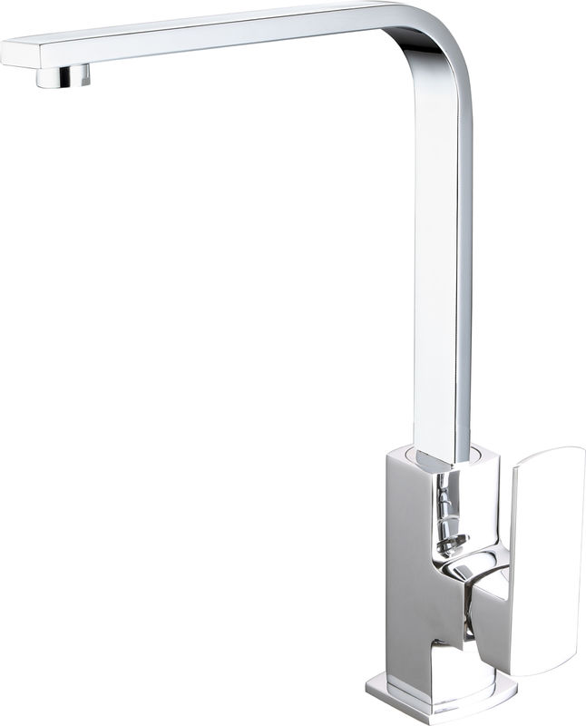 Brass Chrome Kitchen Mixer Faucet Single Hole Mount For Kitchen T2036