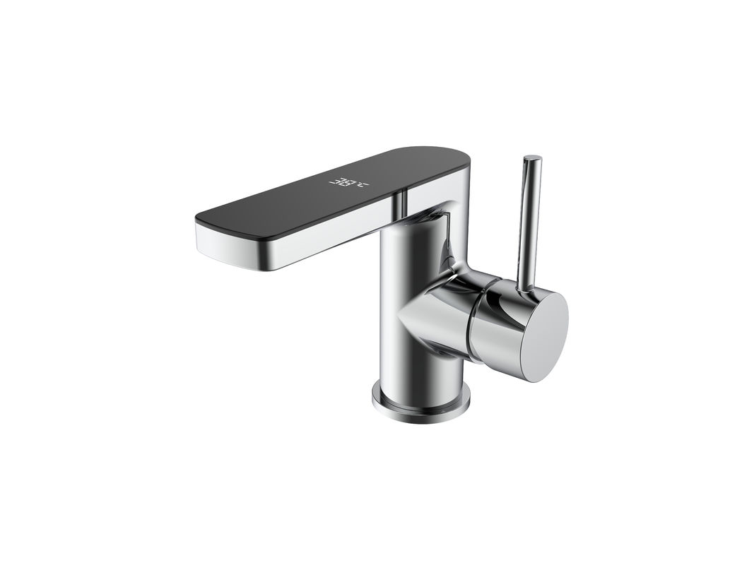Modern Basin Mixer Faucet Brass Chrome Finish for Bathroom Sink T7012W