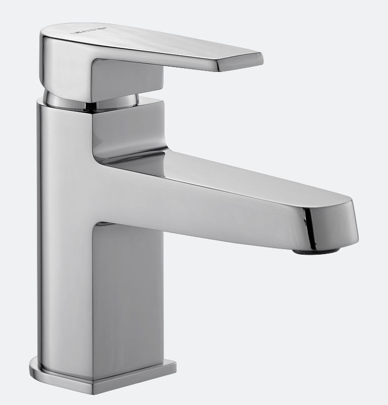 Modern Chrome Finish Brass Basin Mixer Faucet For Bathroom T7062W