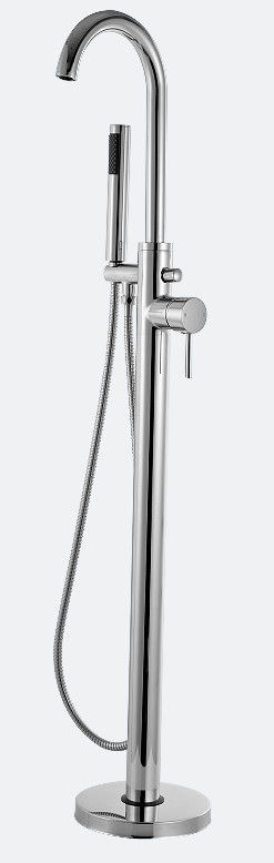 Brass Material Floor Standing Bath / Shower Mixer For Bathroom T8000M