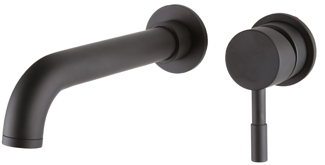 Contemporary Style Black Finish Brass Material Concealed Shower Mixer T8018B