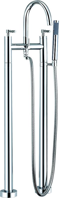 Chrome Finish Modern Style Floor Standing Bath Shower Mixer T80501