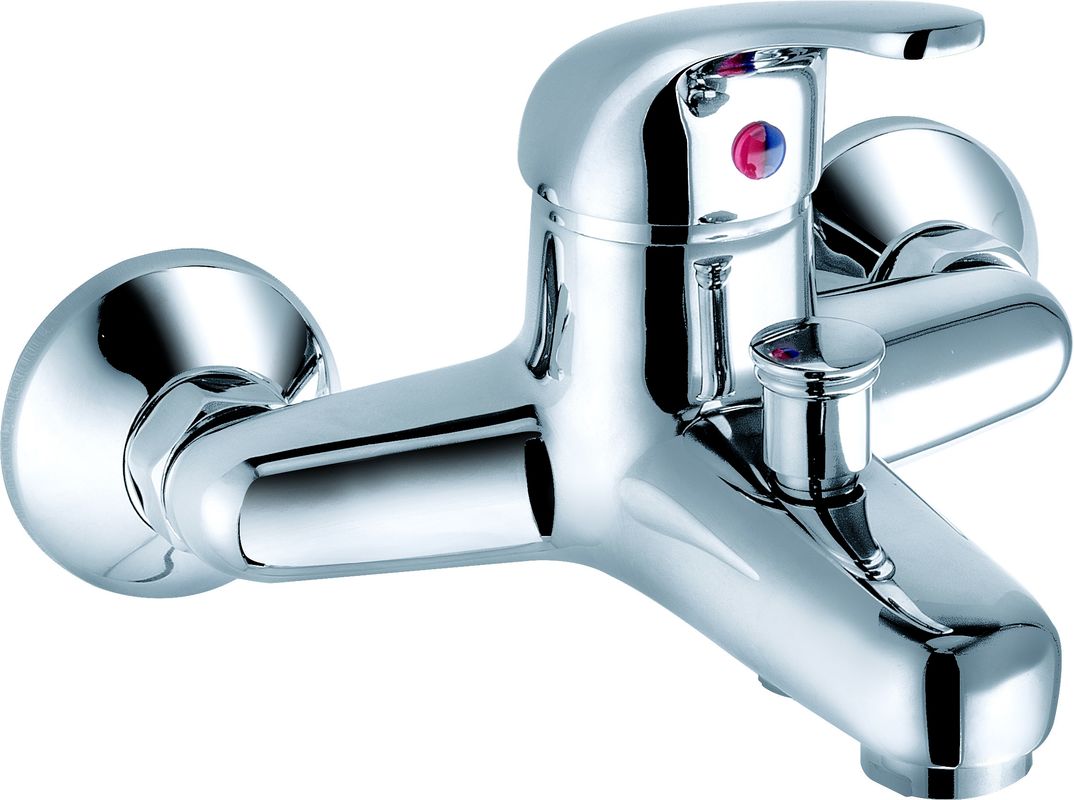 Contemporary Style Wall Mounted Shower Mixer With Chrome T8021R