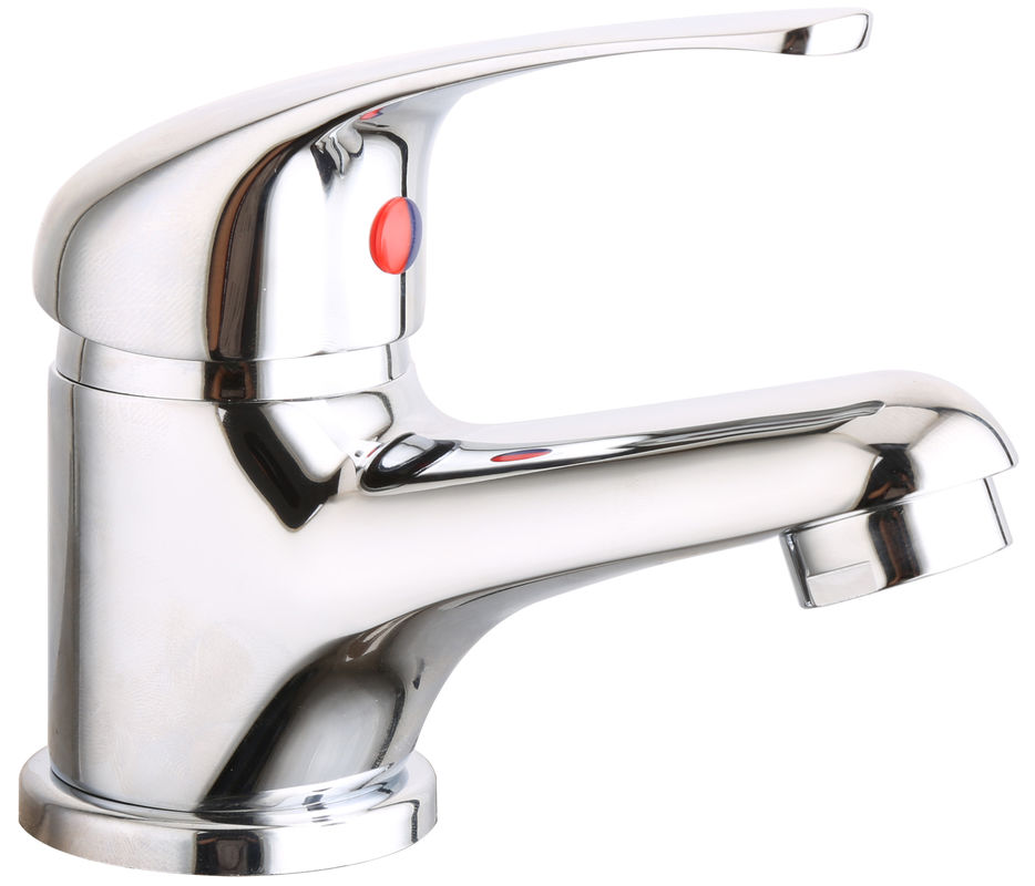 Chrome Finish Basin Mixer Faucet With Modern Style For Bath T8022MW