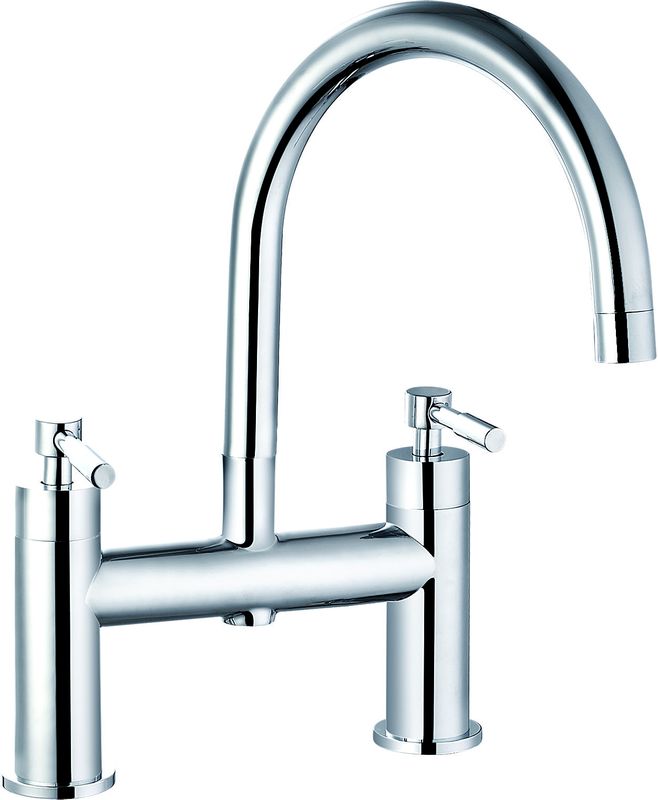 Timeless Chrome Finish Basin Mixer Faucets With Double Handles T80541