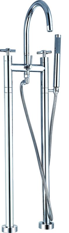 Modern Floor Standing Bath Shower Mixer With Chrome Finish T80502