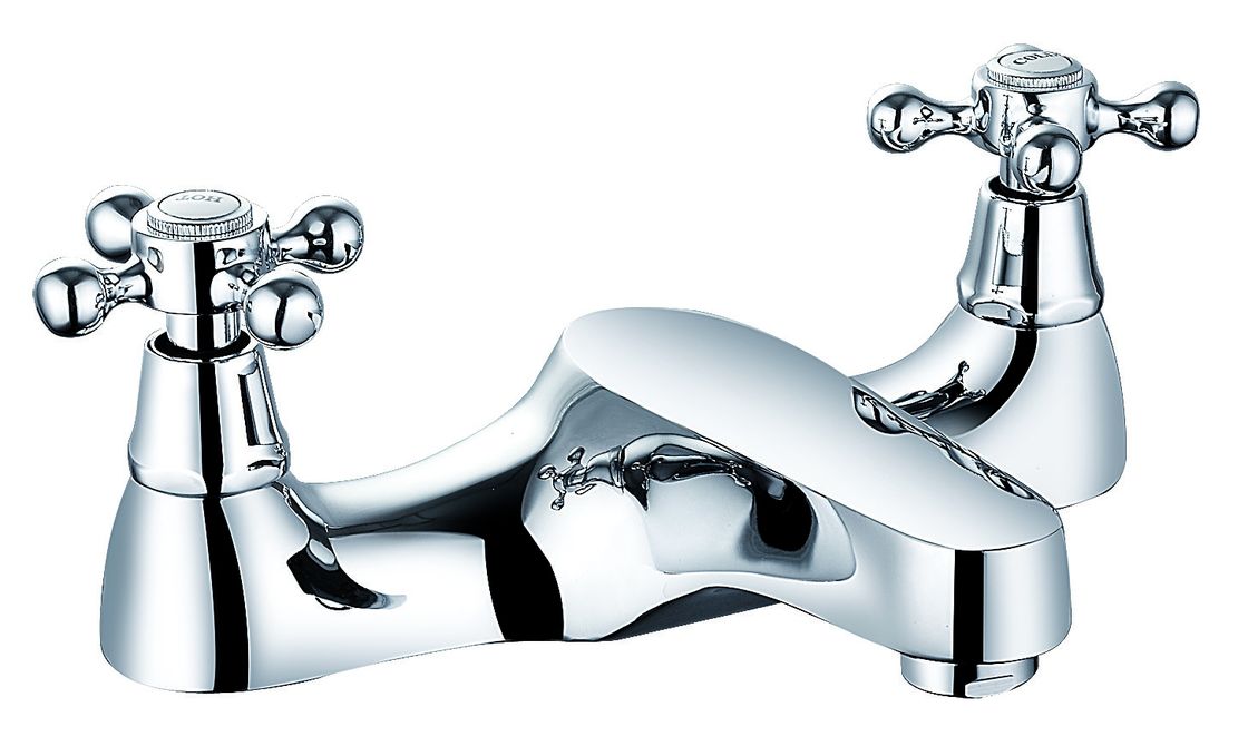 Modern Style Brass Basin Mixer Faucet With Double Handles T8066A