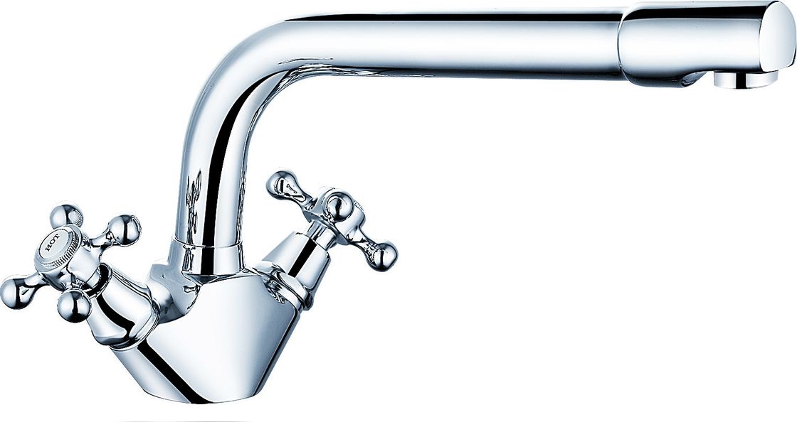 Chrome Finished Basin Mixer Faucet With Modern Style For Bath T8069A