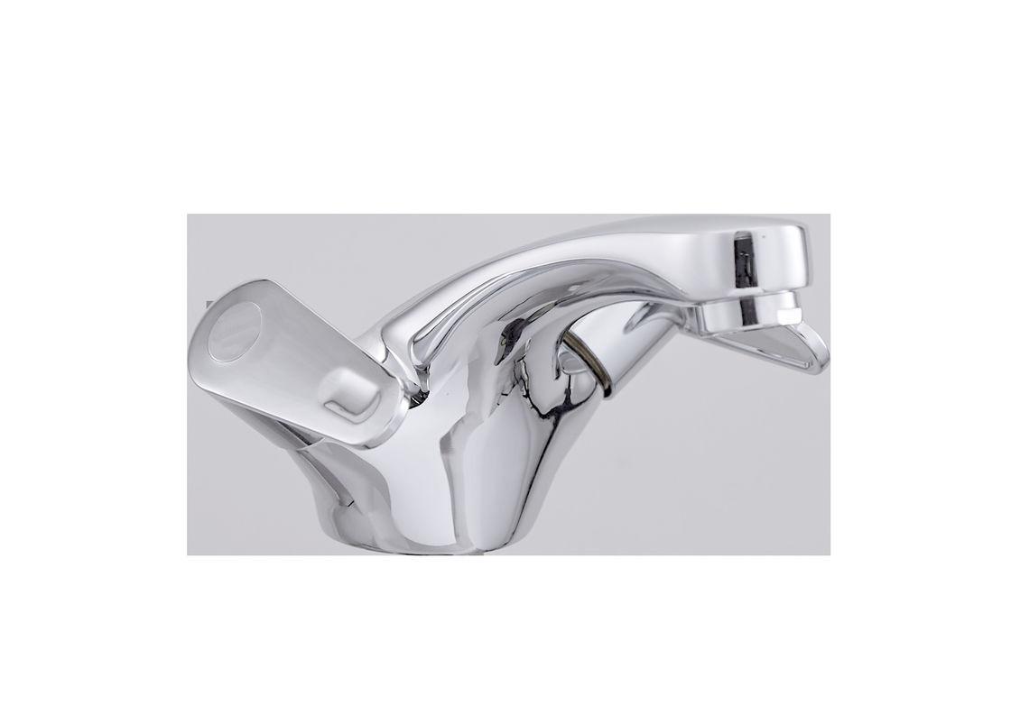 Modern Style Brass Ceramic Valve Double Handle Basin Mixer Taps T8063C