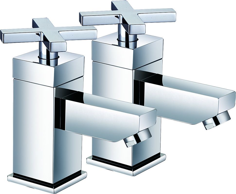 Chrome Style Double Handle Bathroom Mixer Faucet For Bath T8305