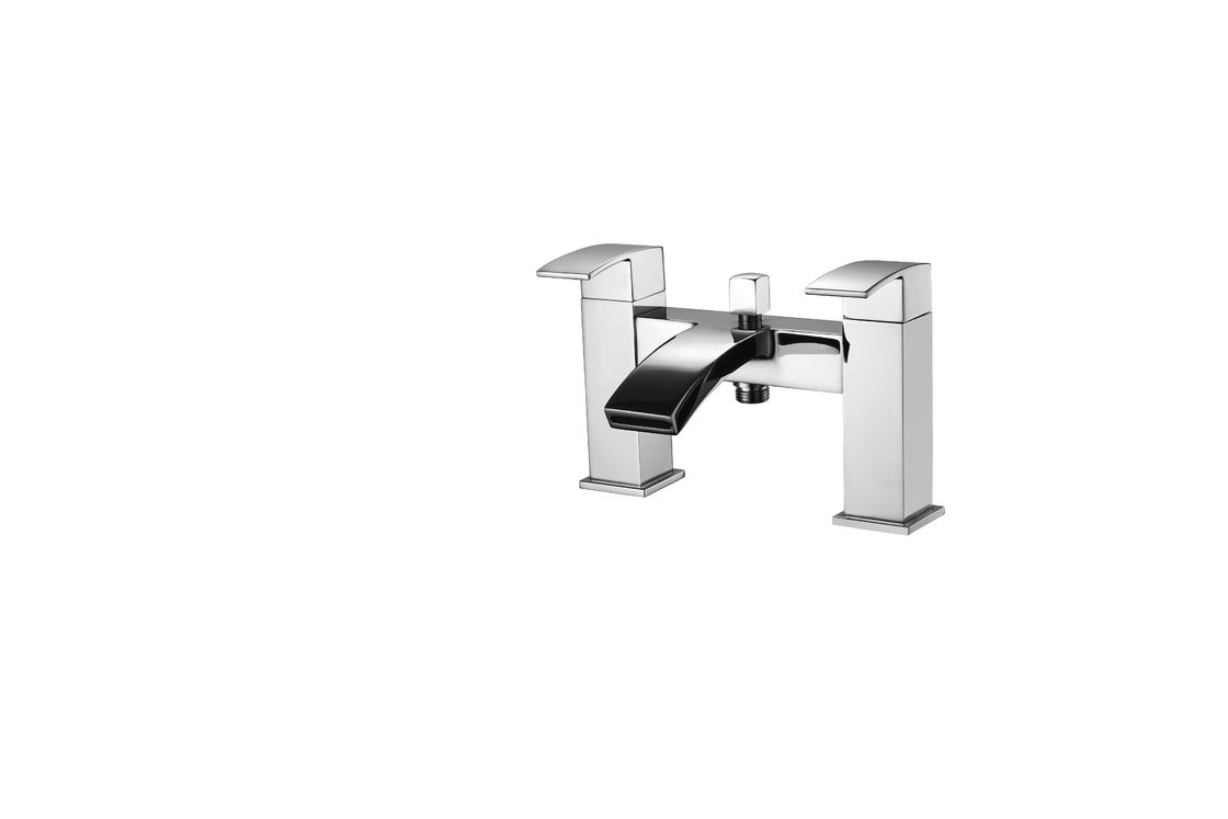 Modern Style Brass Material Bathroom Mixer Faucet With Double Handles T8321