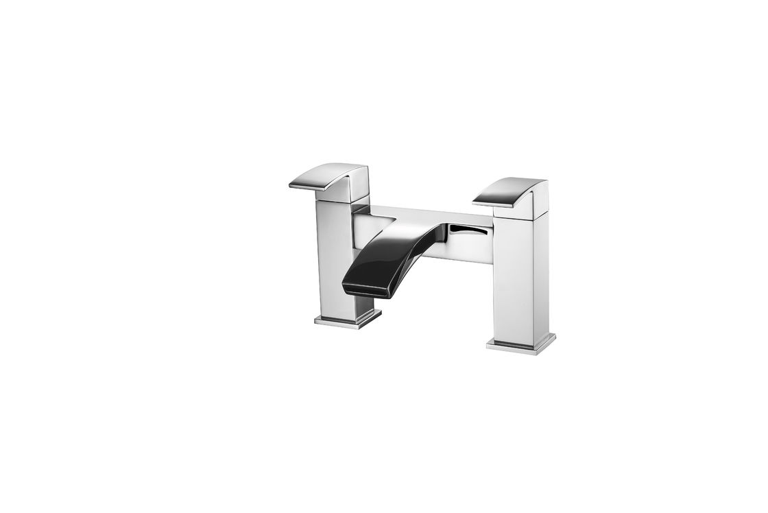 Stylish Brass Chrome Finish Bathroom Sink Mixer Taps Modern Design T8324