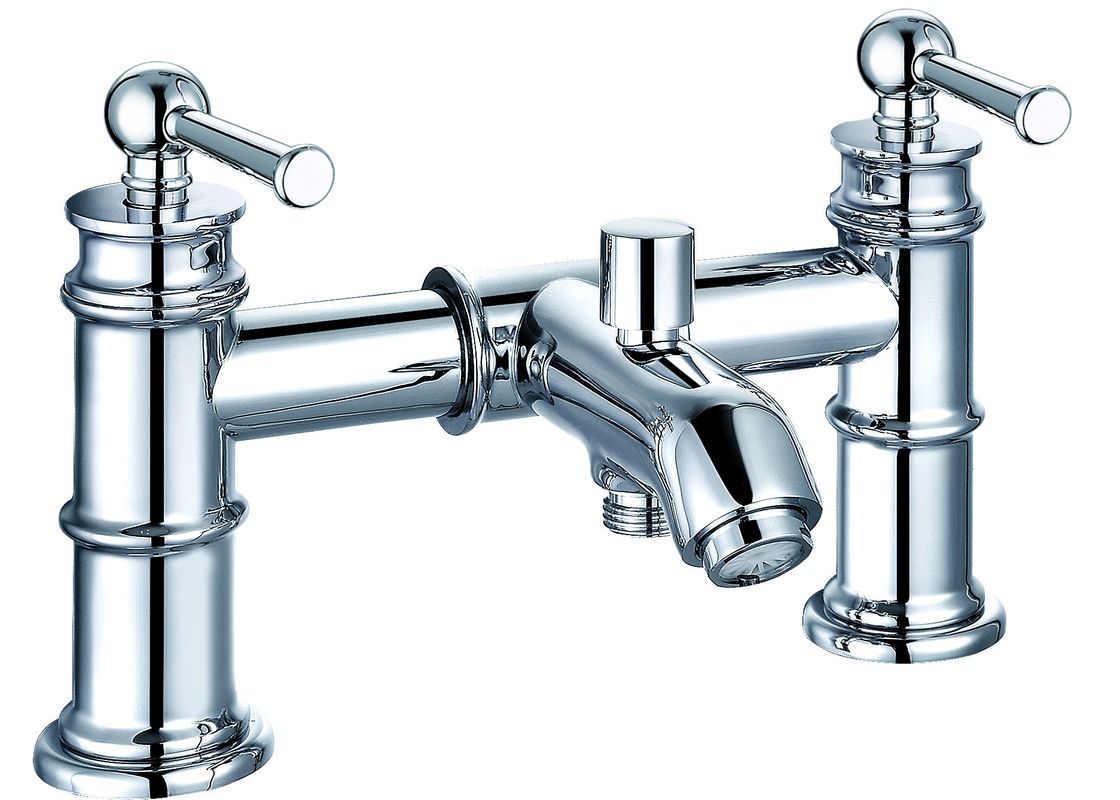 Chrome Finish Double Handle Brass Shower Mixer For Bathroom T8341A