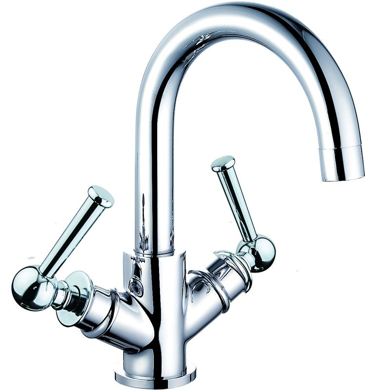 Sleek Chrome Brass Material Kitchen Mixer Faucet For Kitchen T8342AW