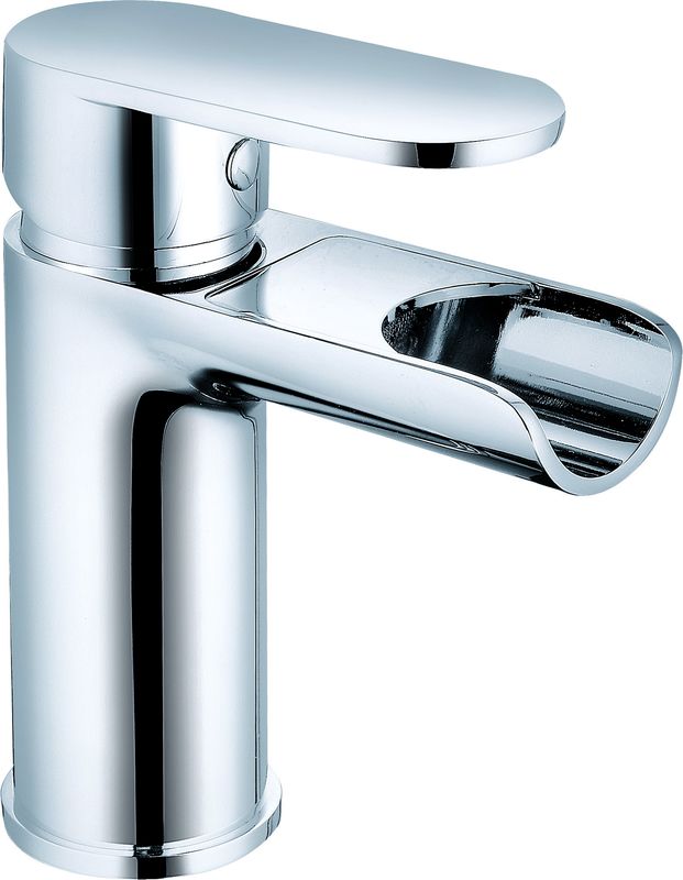 Chrome Finish Modern Style Basin Faucet Materials For Modern Bathroom T8412A