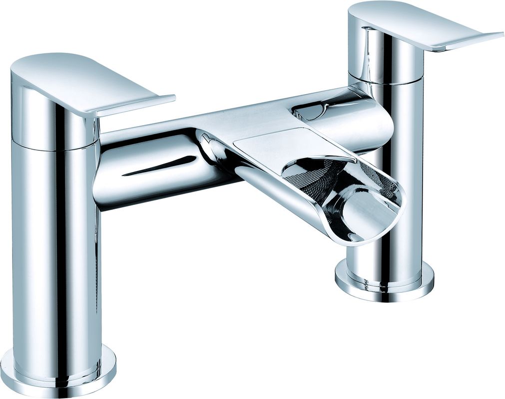 Ceramic Valve Basin Mixer Faucet With Modern Style In Chrome Finish T8414B