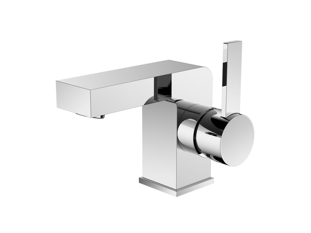 Chrome Finish Basin Mixer Faucet Made Of Brass For Bathroom T8467