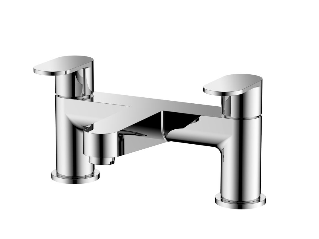 Ceramic Valve Double Handle Basin Mixer Faucet For Bath T8584