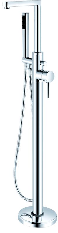 Chrome Finish Floor Standing Bath Shower Mixer For Modern Living Spaces T8620N