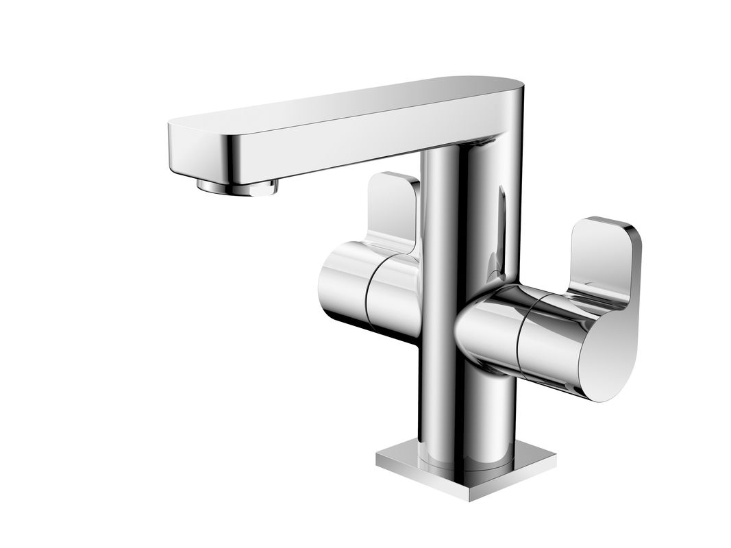 Chrome Finish Basin Mixer Faucet Made Of Brass For Bath T8752AW