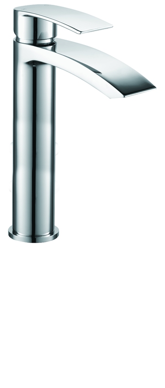 Modern Basin Mixer Faucet with Brass Material Chrome Finish and Ceramic Valve for 0.5-3.0 Bar Water Pressure