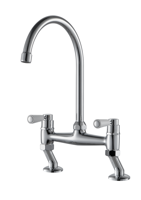 Double Handle Kitchen Mixer Faucet Brass Design Ensuring Performance T93017